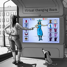 Oblékání ve zkušební kabince